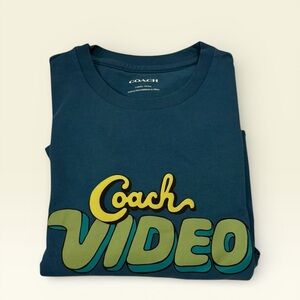Coach Teal Tee Shirt Unisex  XS 18 ptp